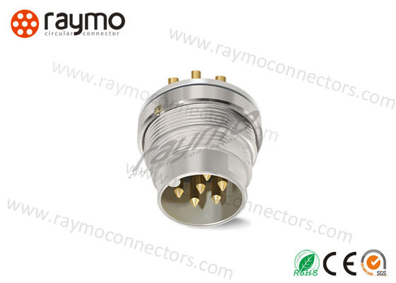 Male Panel Mount  Electrical Cord Connectors IP40 Protection Solder Termination